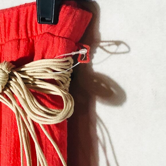 Iz Byer skirt high low maxi belt new without tags pink layered rayon medium READ - Picture 5 of 9